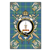 Clan MacIntyre Hunting Ancient Tartan Crest Black Garden Flag - Gold Thistle GV38 Clan MacIntyre Tartan Today