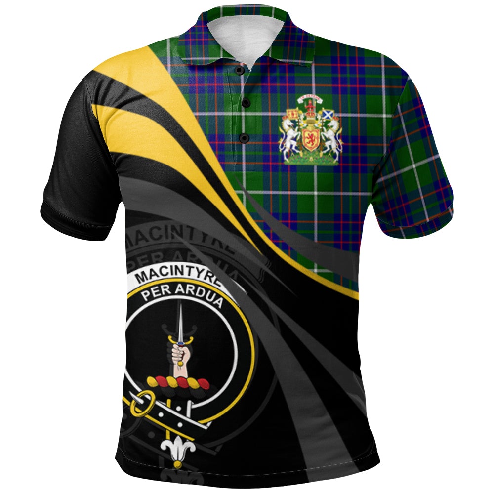 Clan MacIntyre Hunting Modern Tartan Polo Shirt - Royal Coat Of Arms Style MZ25 MacIntyre Hunting Modern Tartan Tartan Polo