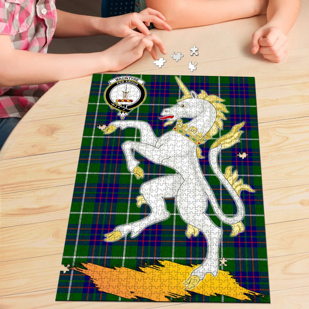 Clan MacIntyre Hunting Modern Tartan Crest Unicorn Scotland Jigsaw Puzzles Gift For Family TH25 Clan MacIntyre Tartan Today