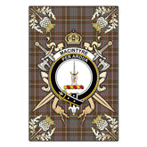 Clan MacIntyre Hunting Weathered Tartan Crest Black Garden Flag - Gold Thistle EU27 Clan MacIntyre Tartan Today
