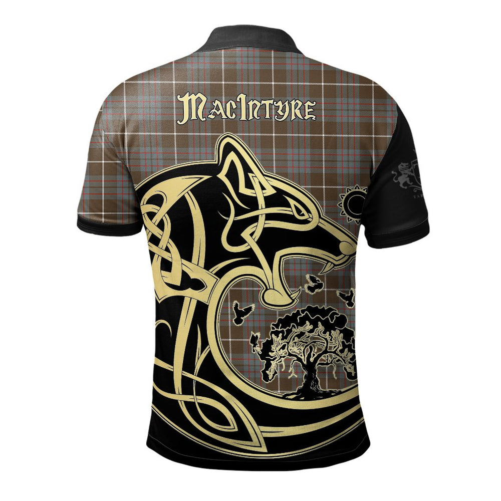 Clan MacIntyre Hunting Weathered Tartan Polo Shirt Viking Wolf ST91 MacIntyre Hunting Weathered Tartan Tartan Polo