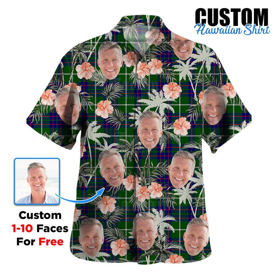 Clan MacIntyre Hunting Modern Tartan Custom Face Hawaiian Shirt – Unisex Gift for Family Members, Summer Party GQ56 MacIntyre Hunting Modern Tartan Tartan Hawaii Shirt