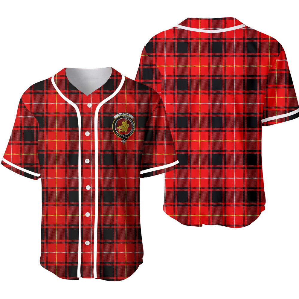 Clan MacIver Tartan Unisex Baseball Jersey OL84PG24 Clan Hall Tartan Today