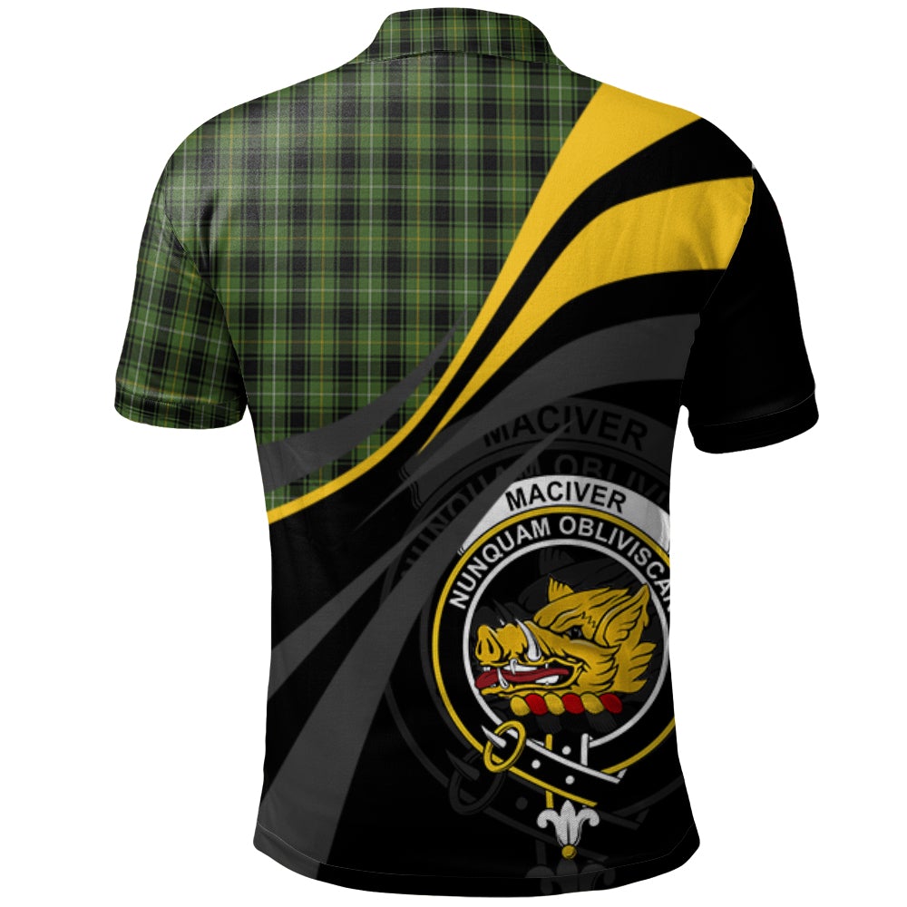 Clan MacIver Hunting Tartan Polo Shirt - Royal Coat Of Arms Style LC47 MacIver Hunting Tartan Tartan Polo
