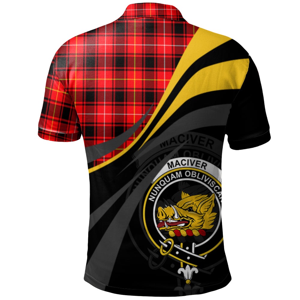 Clan MacIver Modern Tartan Polo Shirt - Royal Coat Of Arms Style CF91 MacIver Modern Tartan Tartan Polo