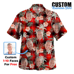 Clan MacIver Modern Tartan Custom Face Hawaiian Shirt – Unisex Gift for Family Members, Summer Party FP98 MacIver Modern Tartan Tartan Hawaii Shirt