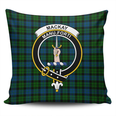Clan MacKay Modern Tartan Crest Pillow Cover FD55