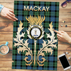 Clan MacKay Ancient Tartan Crest Thistle Jigsaw Puzzles Gift For Family YA50 Clan MacKay Tartan Today