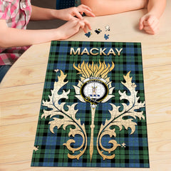 Clan MacKay Ancient Tartan Crest Thistle Jigsaw Puzzles Gift For Family YA50 Clan MacKay Tartan Today