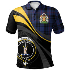 Clan MacKay Blue 02 Tartan Polo Shirt - Royal Coat Of Arms Style YY48 MacKay Blue 02 Tartan Tartan Polo