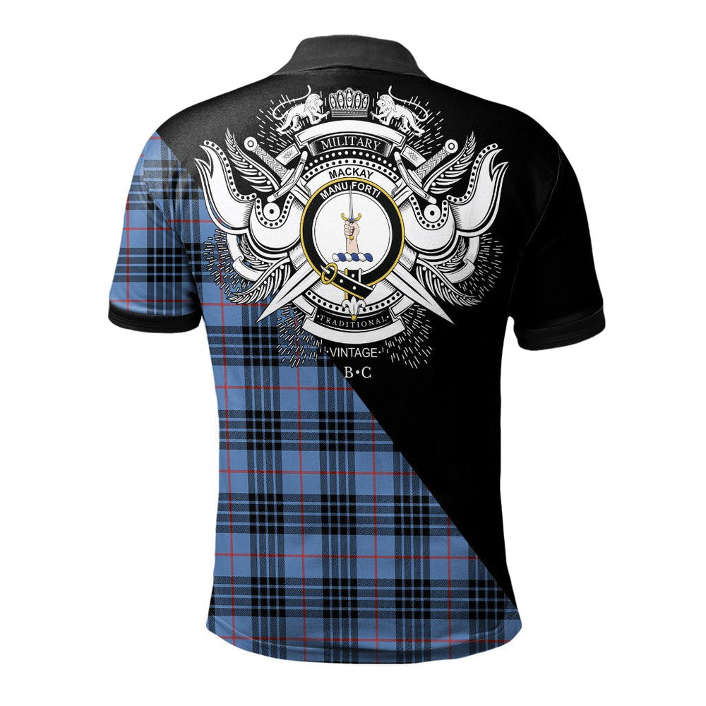 Clan MacKay Blue Clan - Military Polo Shirt UB44 MacKay Blue Tartan Tartan Polo