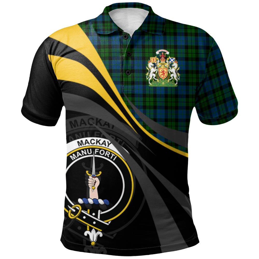 Clan MacKay Modern Tartan Polo Shirt - Royal Coat Of Arms Style US52 MacKay Modern Tartan Tartan Polo