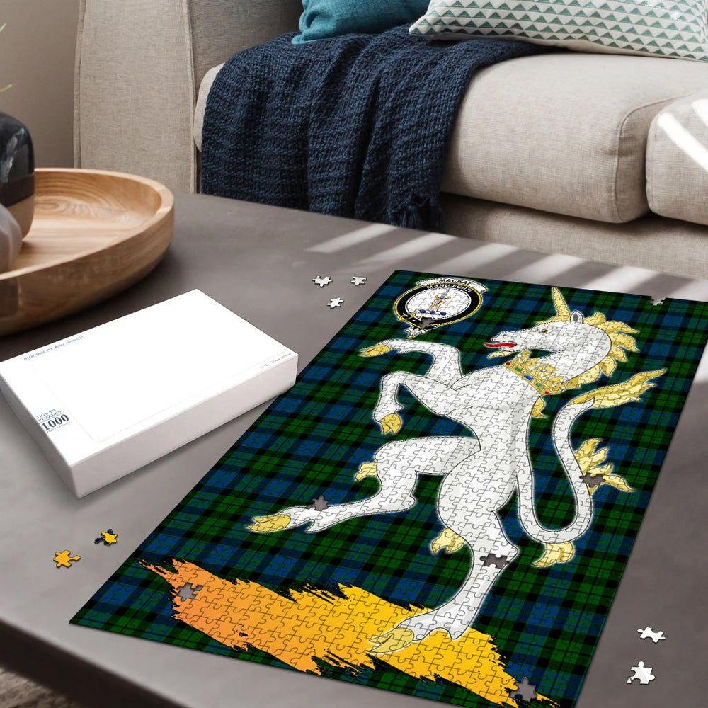 Clan MacKay Modern Tartan Crest Unicorn Scotland Jigsaw Puzzles Gift For Family QG54 Clan MacKay Tartan Today
