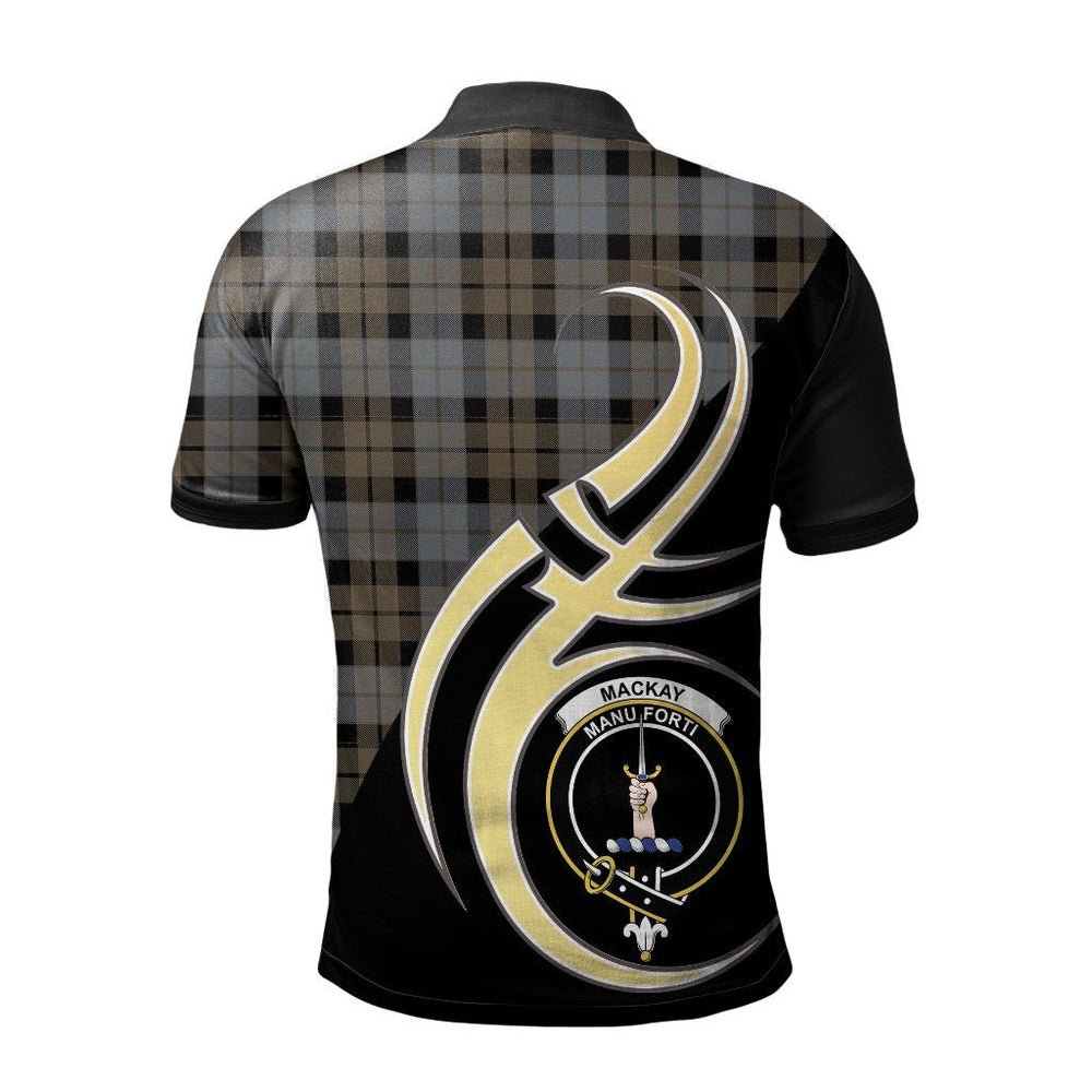 Clan MacKay Weathered Tartan Polo Shirt - Believe In Me Style BA13 MacKay Weathered Tartan Tartan Polo