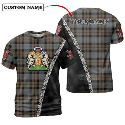 Personalized Clan MacKay Weathered Tartan Shirt with Scotland Coat of Arms & Custom Name ZM65