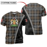 MacKay Weathered Tartan Shirt with Scotland Coat of Arms & Custom Name ZM65