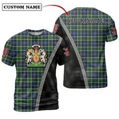 MacKellar Tartan Shirt with Scotland Coat of Arms & Custom Name UH68