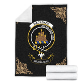 Clan MacKenzie Crest Tartan Premium Blanket Black UU81 Clan MacKenzie Clan MacKenzie
