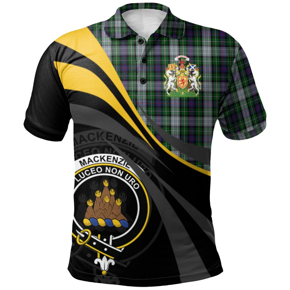 Clan MacKenzie Dress Tartan Polo Shirt - Royal Coat Of Arms Style EU56 MacKenzie Dress Tartan Tartan Polo