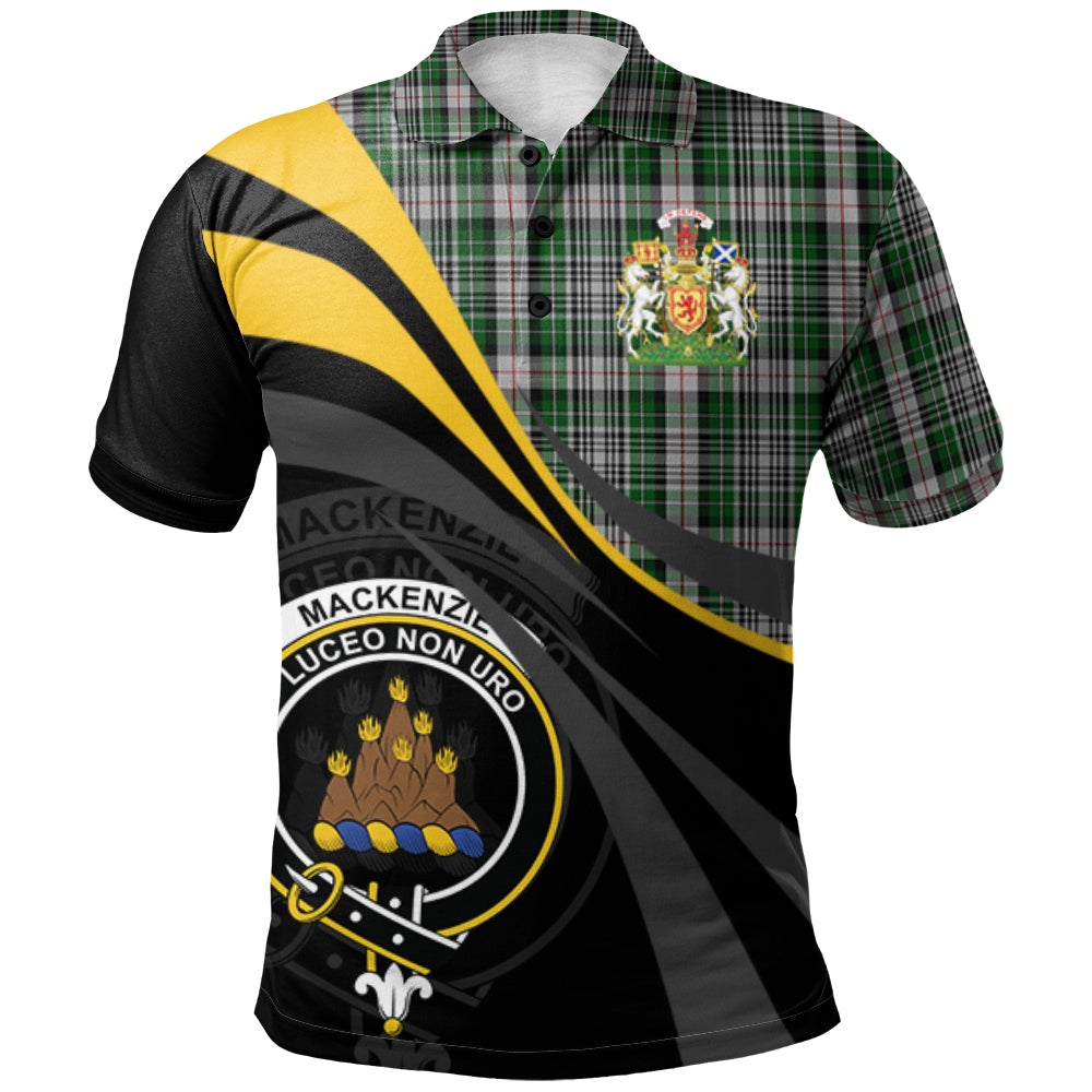 Clan MacKenzie Hastie Tartan Polo Shirt - Royal Coat Of Arms Style WE56 MacKenzie Hastie Tartan Tartan Polo
