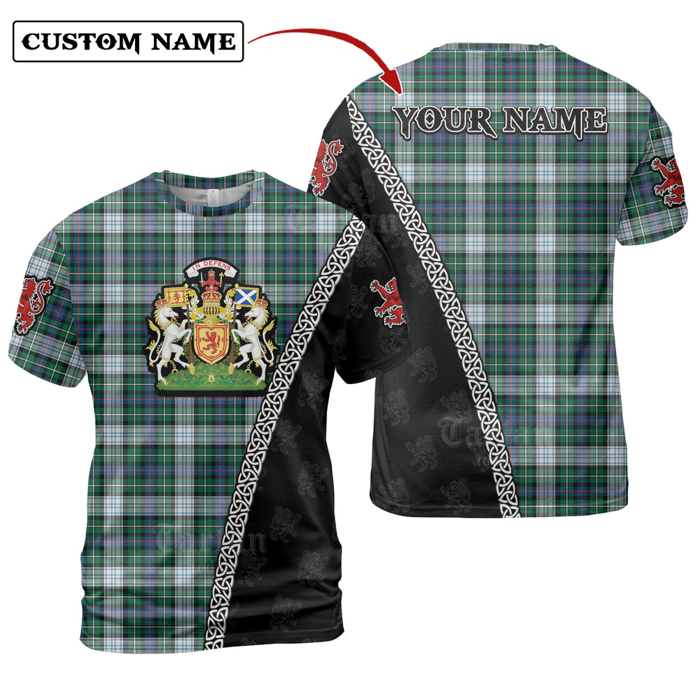 MacKenzie Dress Ancient Tartan Shirt with Scotland Coat of Arms & Custom Name SM33