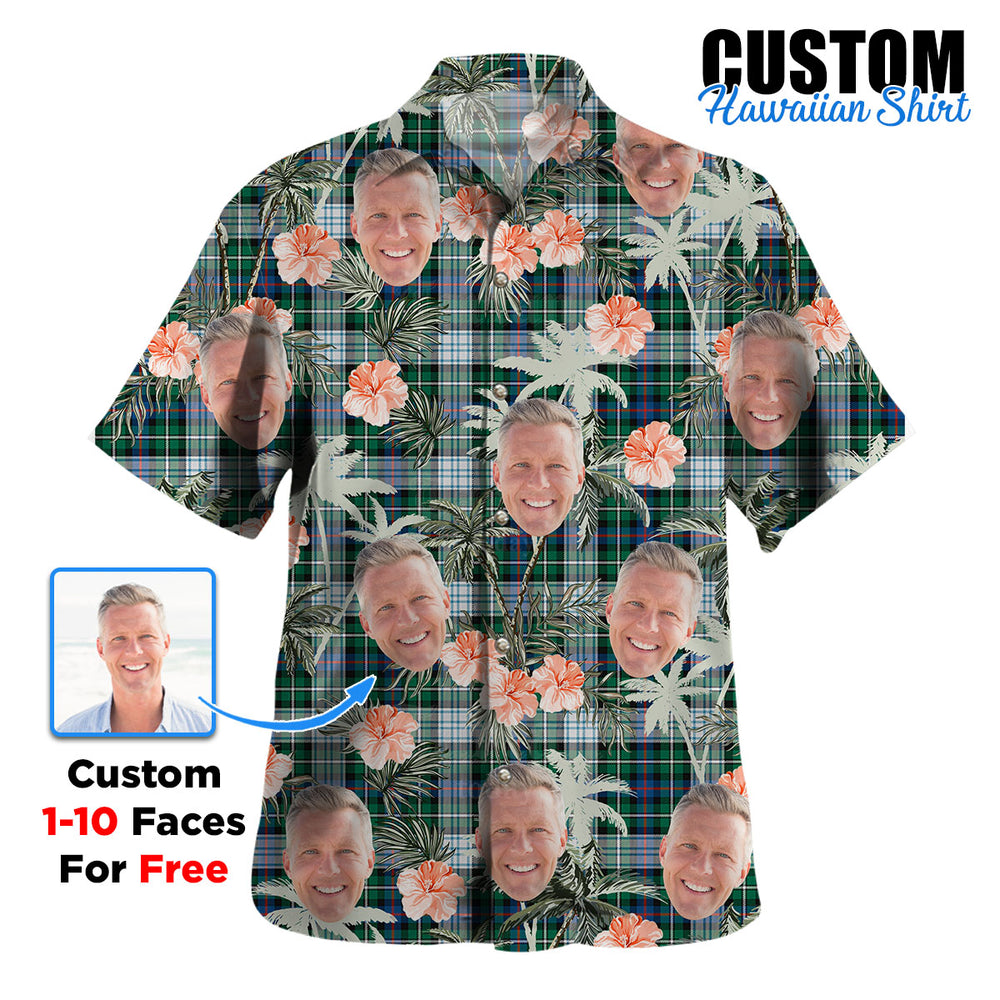 Clan MacKenzie Dress Ancient Tartan Custom Face Hawaiian Shirt – Unisex Gift for Family Members, Summer Party EG11 MacKenzie Dress Ancient Tartan Tartan Hawaii Shirt