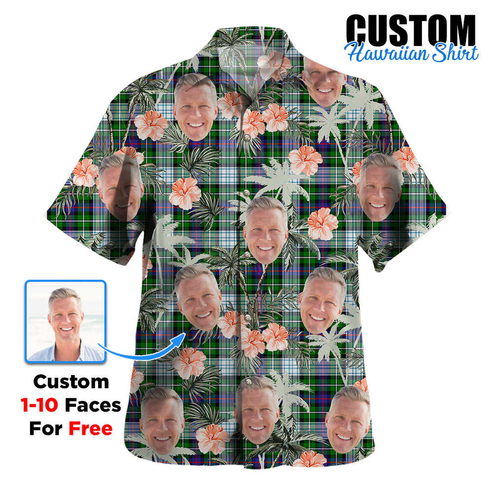 Clan MacKenzie Dress Modern Tartan Custom Face Hawaiian Shirt – Unisex Gift for Family Members, Summer Party GS92 MacKenzie Dress Modern Tartan Tartan Hawaii Shirt