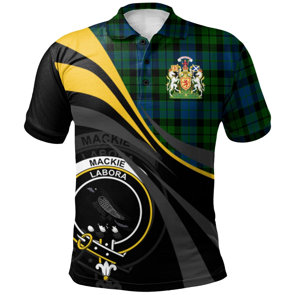 Clan MacKie Tartan Polo Shirt - Royal Coat Of Arms Style GL96 MacKie Tartan Tartan Polo