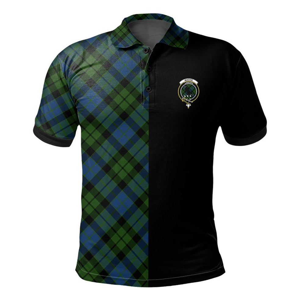 Clan MacKie Tartan Polo Shirt Half of Me - Cross Style AX13 MacKie Tartan Tartan Polo