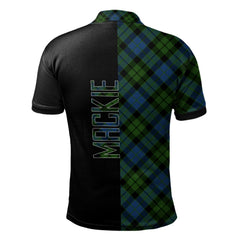 Clan MacKie Tartan Polo Shirt Half of Me - Cross Style AX13 MacKie Tartan Tartan Polo