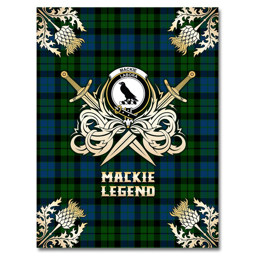 Clan MacKie Tartan Gold Courage Symbol Blanket NW78 Clan Mackie Tartan Today