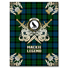 Clan MacKie Tartan Gold Courage Symbol Blanket NW78 Clan Mackie Tartan Today