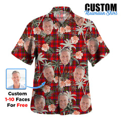 Clan MacKillop Tartan Custom Face Hawaiian Shirt – Unisex Gift for Family Members, Summer Party PS47 MacKillop Tartan Tartan Hawaii Shirt