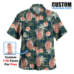 Clan MacKinlay Ancient Tartan Custom Face Hawaiian Shirt – Unisex Gift for Family Members, Summer Party EX48 MacKinlay Ancient Tartan Tartan Hawaii Shirt