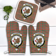 Clan MacKinnon Ancient Tartan Crest Oven Mitt And Pot Holder (2 Oven Mitts + 1 Pot Holder) OD12 Clan MacKinnon Tartan Today