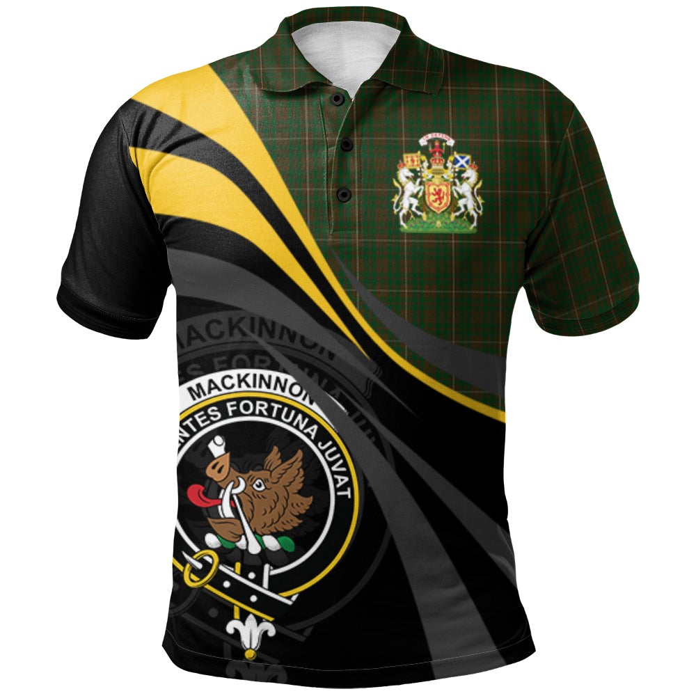 Clan MacKinnon Hunting Tartan Polo Shirt - Royal Coat Of Arms Style TP24 MacKinnon Hunting Tartan Tartan Polo