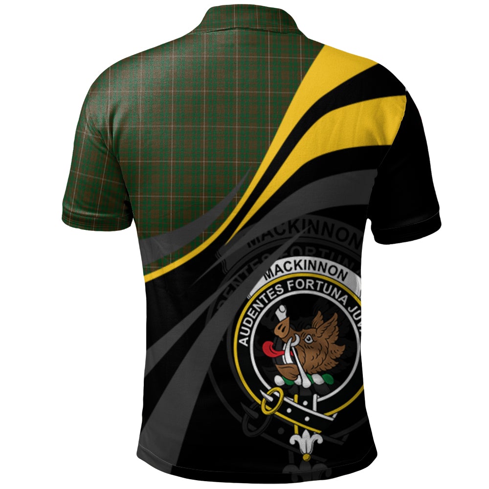 Clan MacKinnon Hunting Tartan Polo Shirt - Royal Coat Of Arms Style TP24 MacKinnon Hunting Tartan Tartan Polo