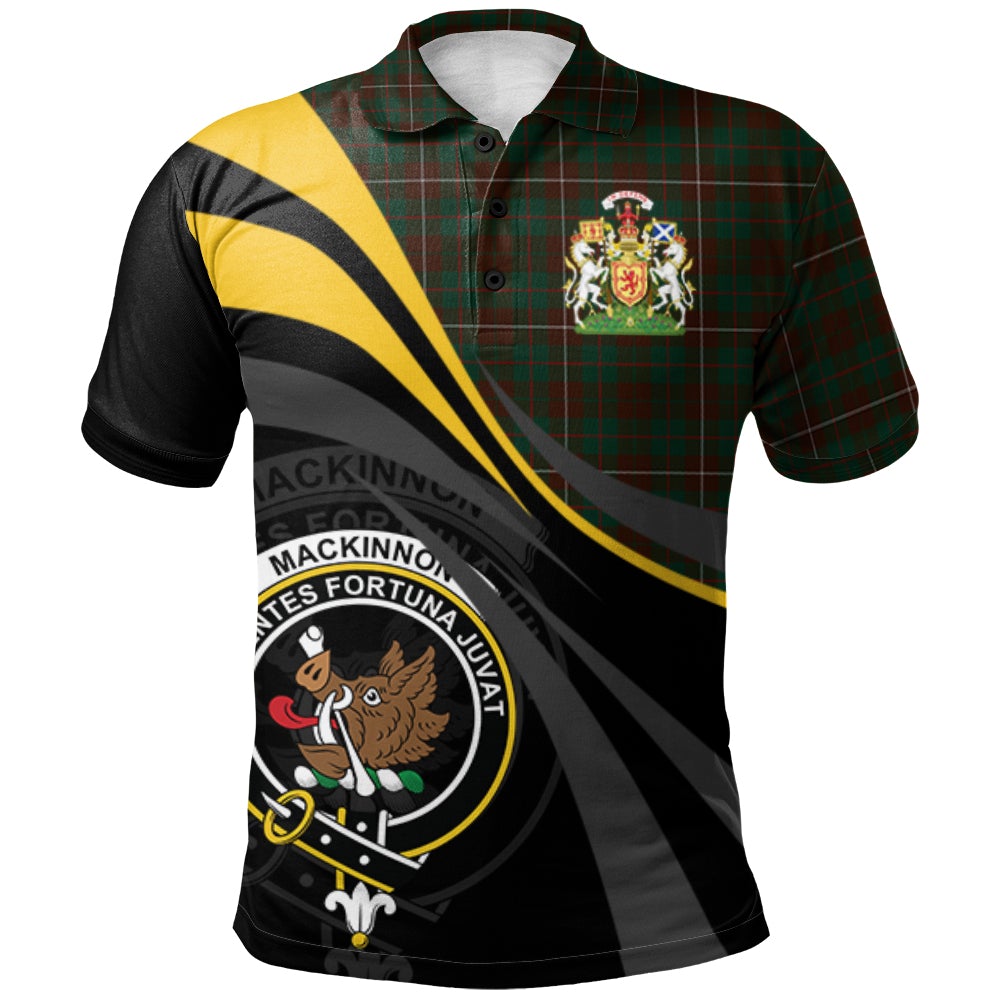 Clan MacKinnon Hunting 03 Tartan Polo Shirt - Royal Coat Of Arms Style RO15 MacKinnon Hunting 03 Tartan Tartan Polo