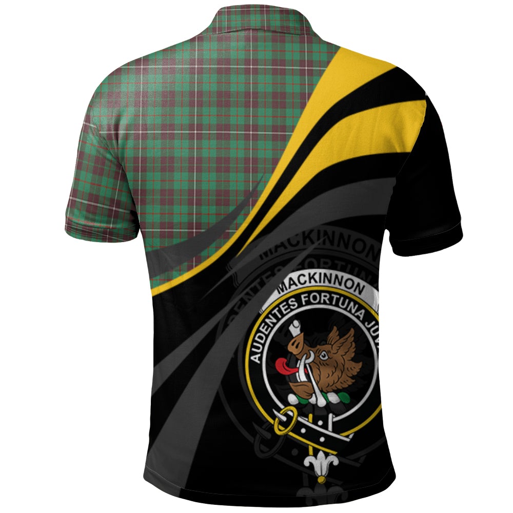 Clan MacKinnon Hunting Ancient Tartan Polo Shirt - Royal Coat Of Arms Style GB37 MacKinnon Hunting Ancient Tartan Tartan Polo