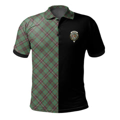 Clan MacKinnon Hunting Ancient Tartan Polo Shirt Half of Me - Cross Style ET70 MacKinnon Hunting Ancient Tartan Tartan Polo