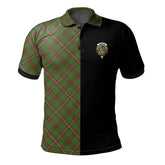 Clan MacKinnon Hunting Modern Tartan Polo Shirt Half of Me - Cross Style NS71 MacKinnon Hunting Modern Tartan Tartan Polo