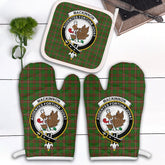 Clan MacKinnon Hunting Modern Tartan Crest Oven Mitt And Pot Holder (2 Oven Mitts + 1 Pot Holder) GO79 Clan MacKinnon Tartan Today