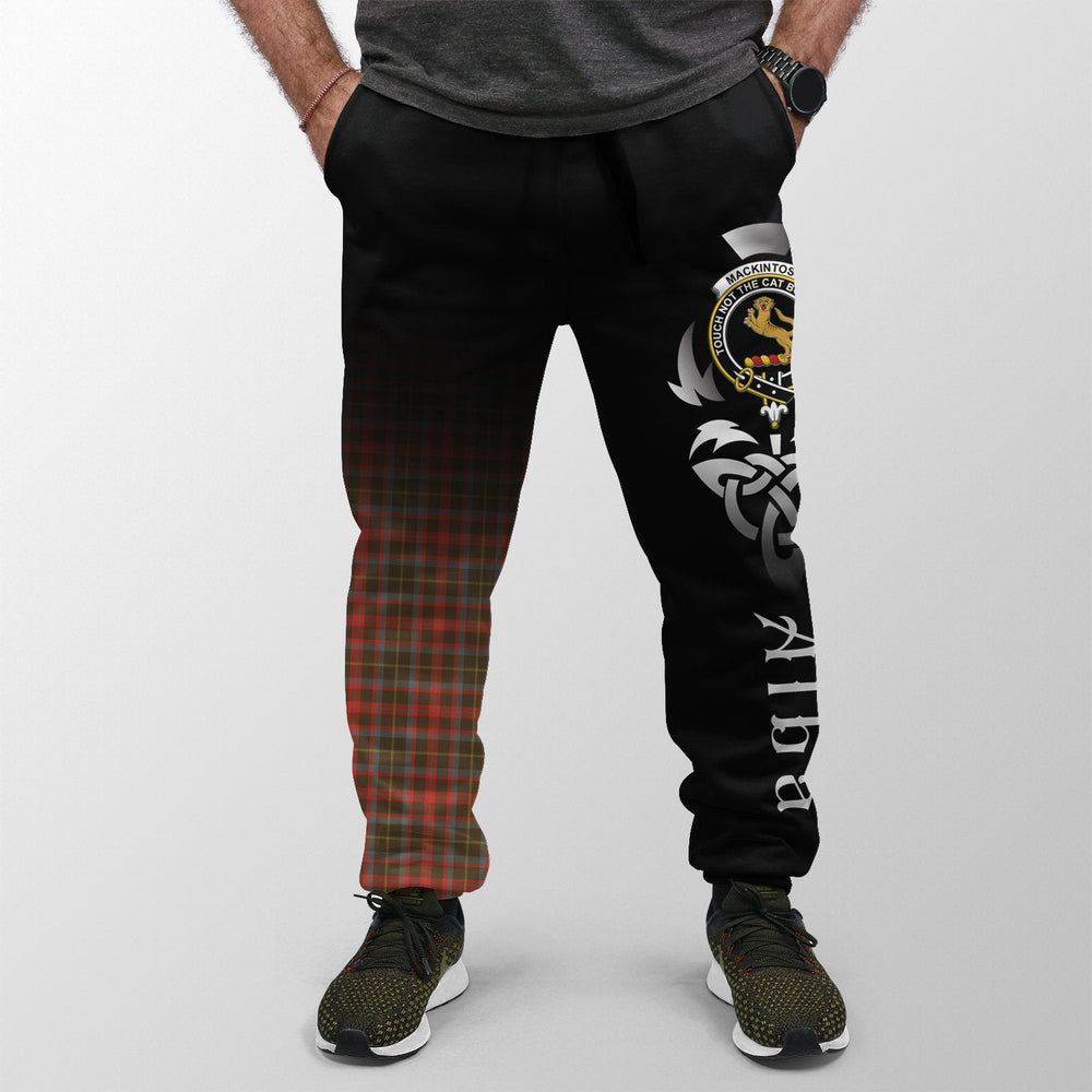 Clan MacKintosh Hunting Weathered Tartan Crest Jogger Sweatpants Alba Celtic Style AP43 Clan MacKintosh / MacIntosh Tartan Today