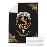 Clan MacKintosh Crest Tartan Premium Blanket Black MM32 Clan MacKintosh / MacIntosh Tartan Today