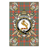 Clan MacKintosh Ancient Tartan Crest Black Garden Flag - Gold Thistle BC71 Clan MacKintosh / MacIntosh Tartan Today
