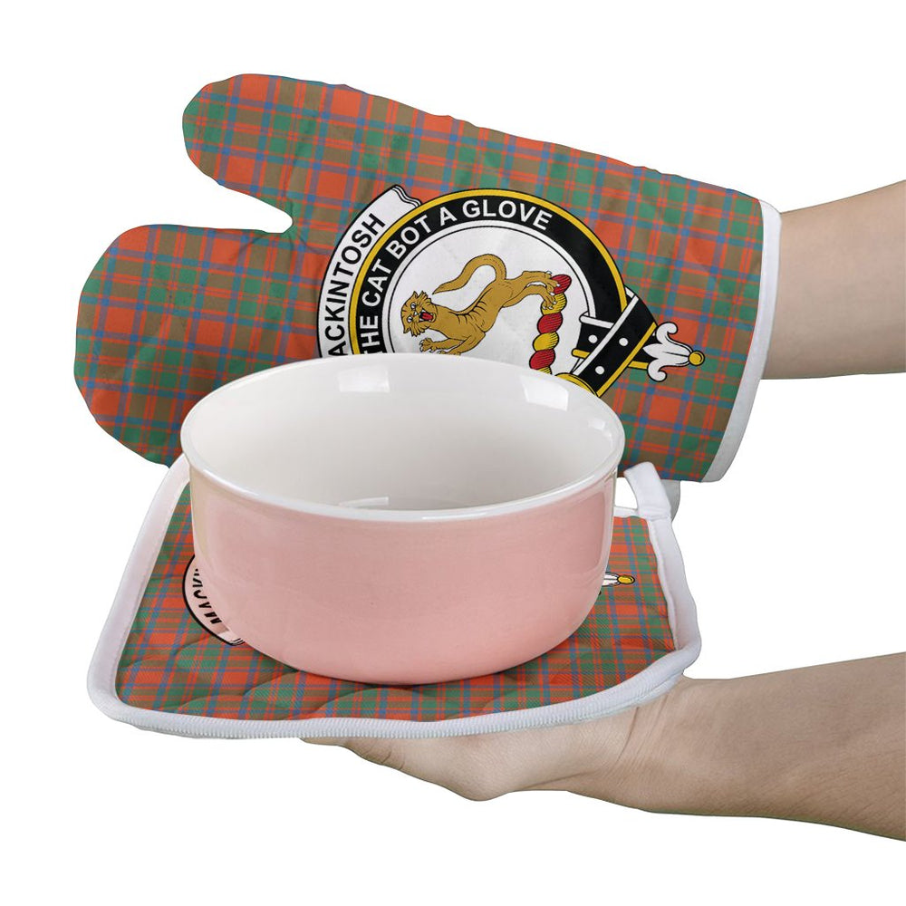 Clan MacKintosh Ancient Tartan Crest Oven Mitt And Pot Holder (2 Oven Mitts + 1 Pot Holder) ZU42 Clan MacKintosh / MacIntosh Tartan Today