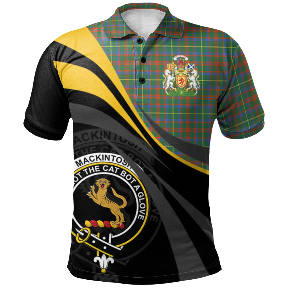 Clan MacKintosh Hunting Ancient Tartan Polo Shirt - Royal Coat Of Arms Style MU94 MacKintosh Hunting Ancient Tartan Tartan Polo