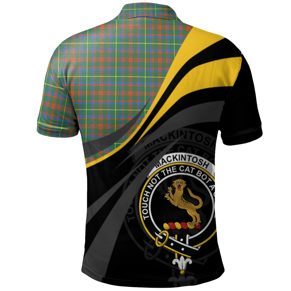 Clan MacKintosh Hunting Ancient Tartan Polo Shirt - Royal Coat Of Arms Style MU94 MacKintosh Hunting Ancient Tartan Tartan Polo