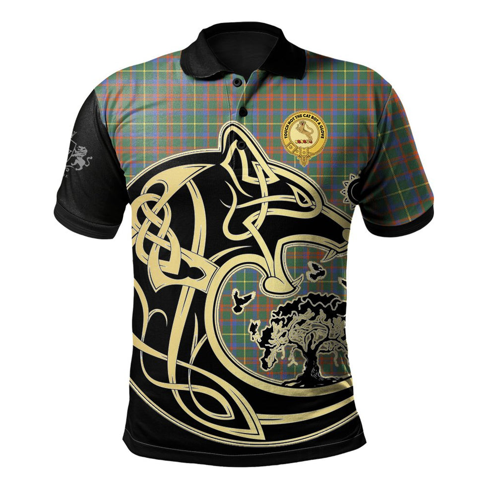 Clan MacKintosh Hunting Ancient Tartan Polo Shirt Viking Wolf FO48 MacKintosh Hunting Ancient Tartan Tartan Polo