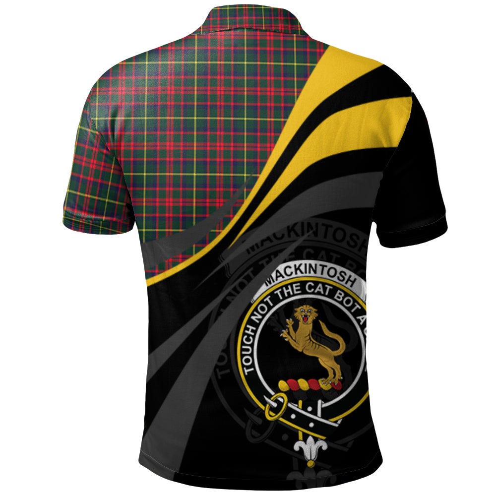 Clan MacKintosh Hunting Modern Tartan Polo Shirt - Royal Coat Of Arms Style AN42 MacKintosh Hunting Modern Tartan Tartan Polo